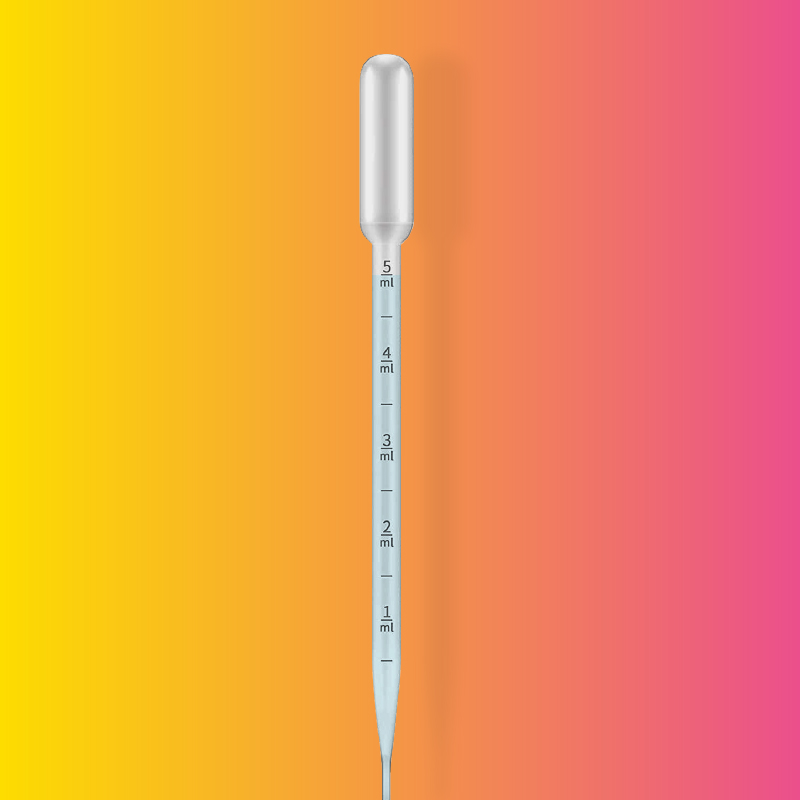 A 5 ml pipette on a gradient background.