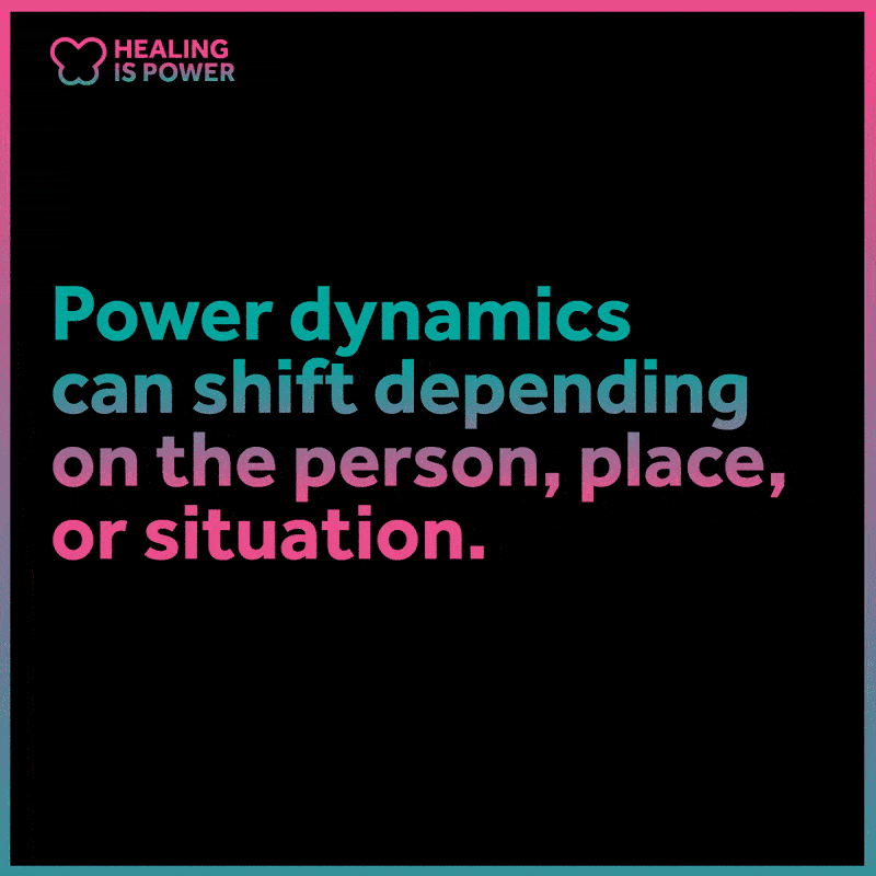 Graphic explaining that power dynamics can shift.