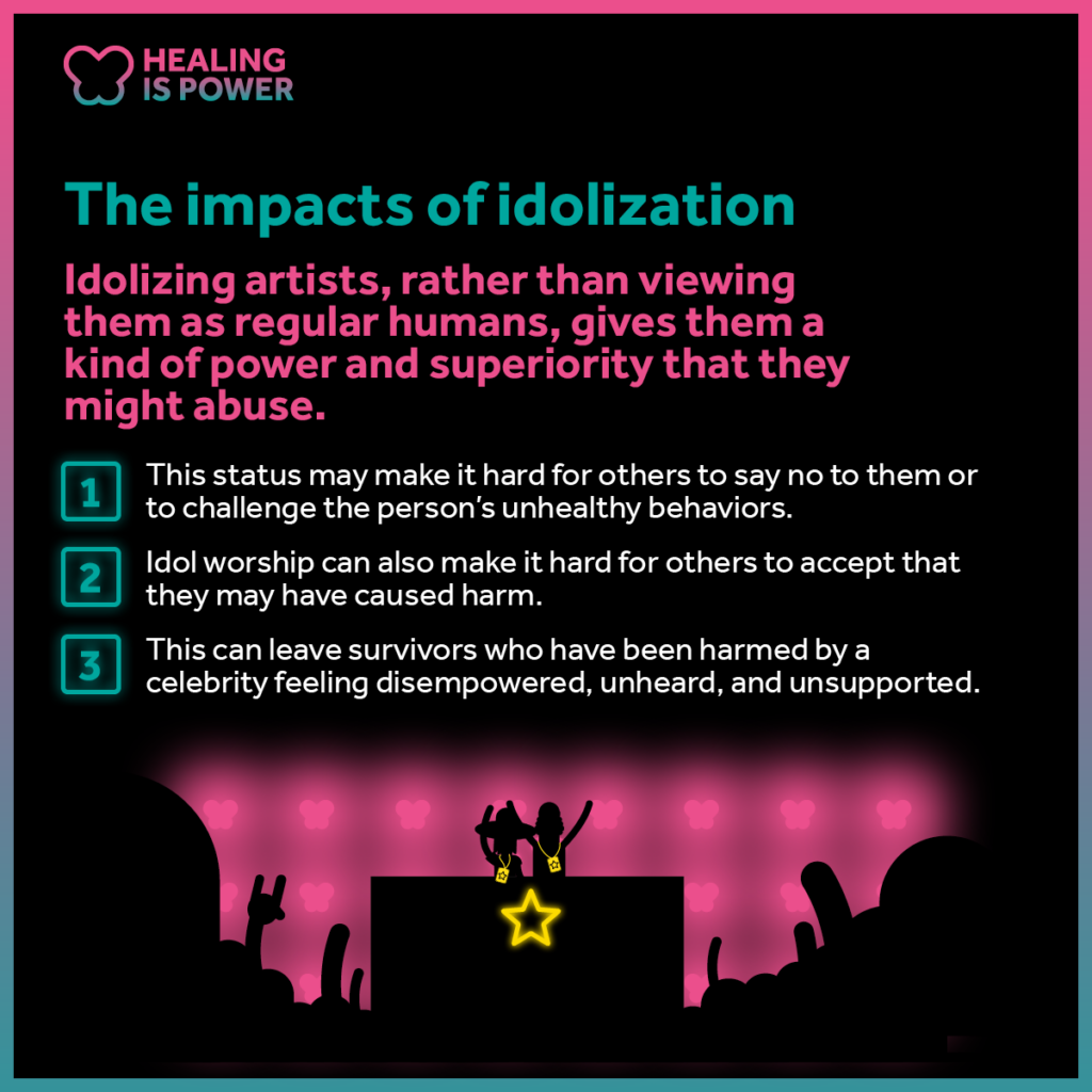 Discussion of the impacts of idolization.