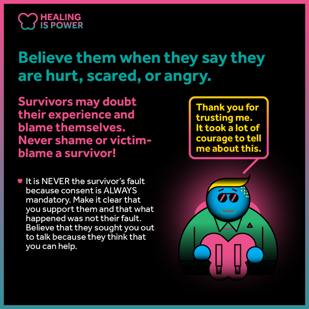 How to listen and believe survivors.